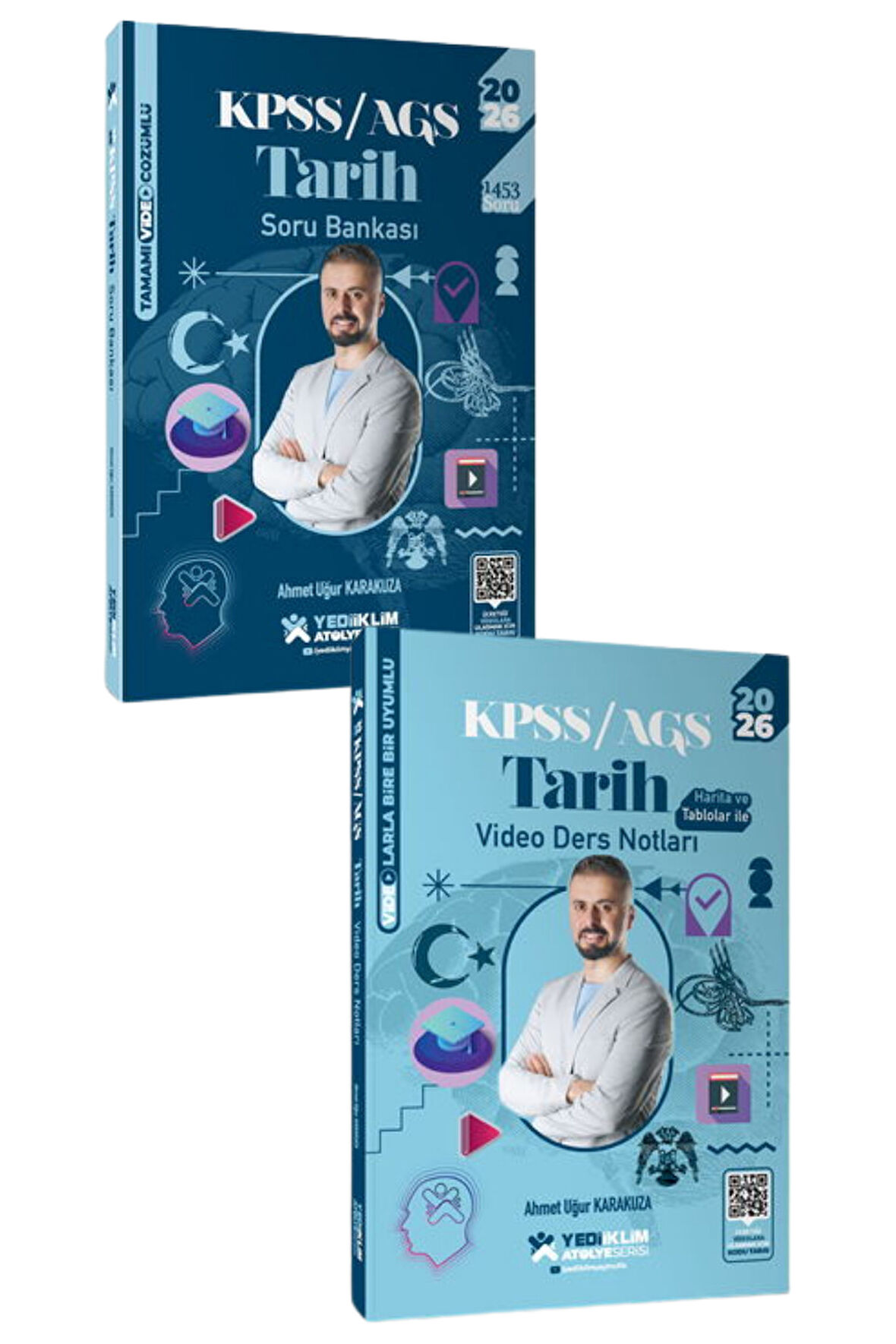 2026 KPSS AGS Atölye Serisi Genel Kültür Tarih Video Ders Notu ve Soru Bankası Seti 2 Kitap