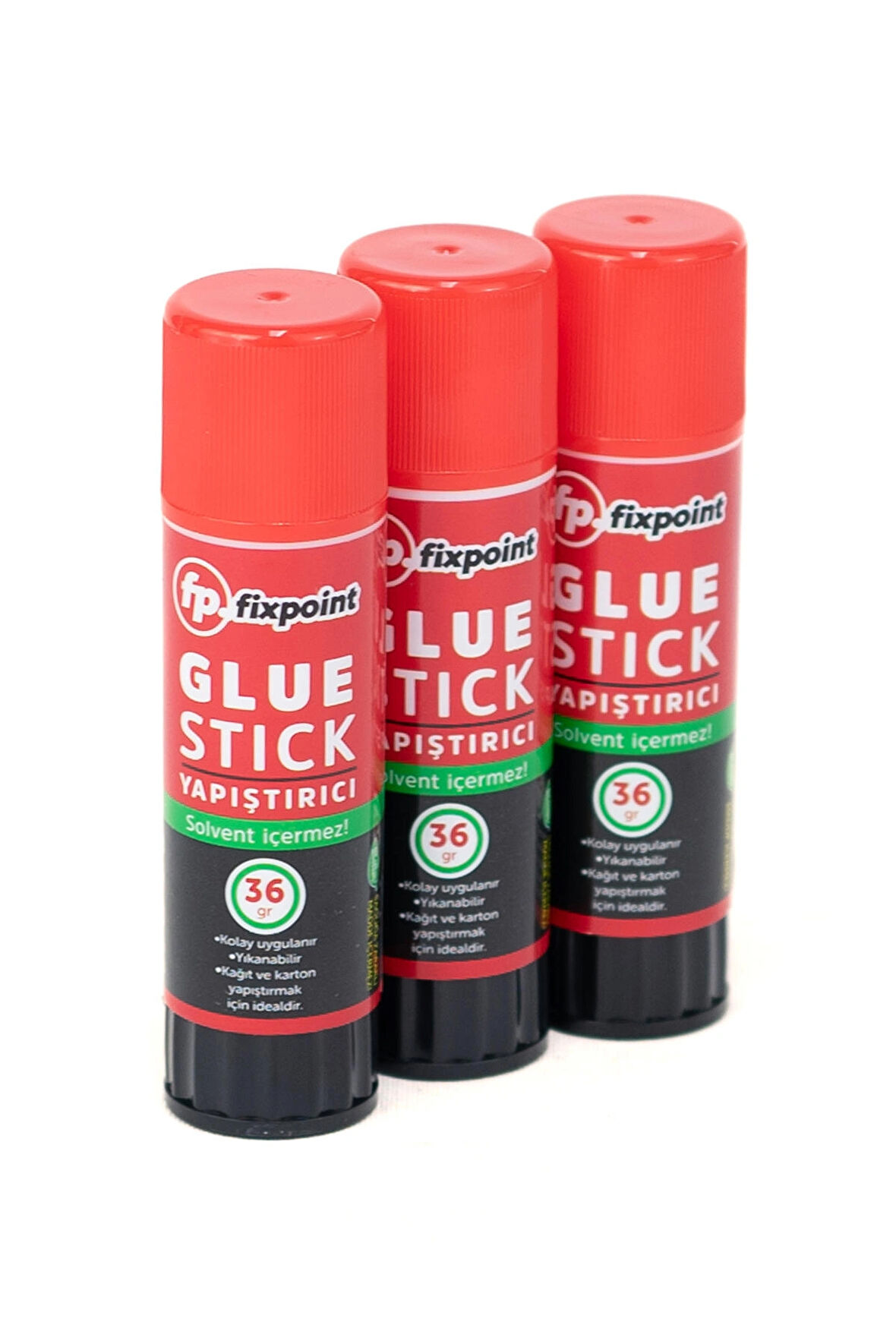 Oppland Kırtasiye Glue Stick Yapıştırıcı Büyük Boy Güçlü Yıkanabilir Kolay Uygulanır Solvent içermez Dayanıklı 3 Adet