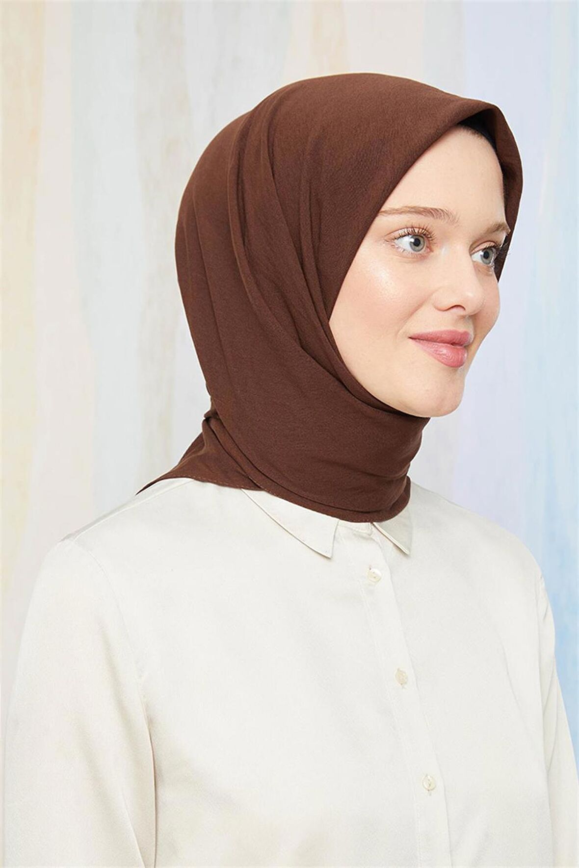 Levidor Kahverengi Pamuk Cazz Kare Eşarp