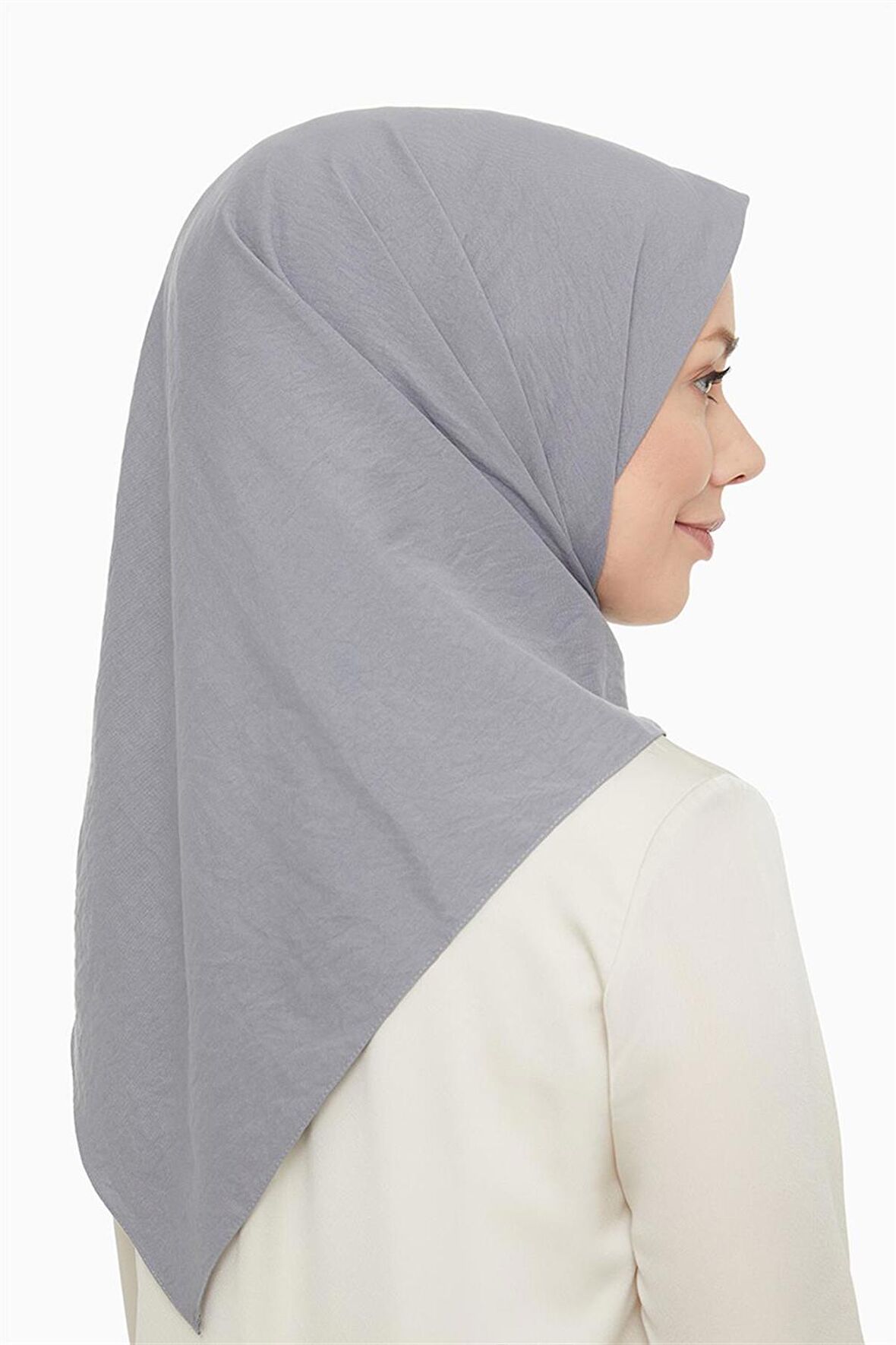 Levidor Gri Pamuk Cazz Kare Eşarp