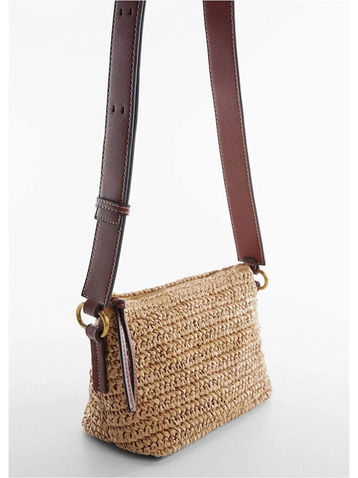 Mango Doğal Elyaf Omuzdan Çantası