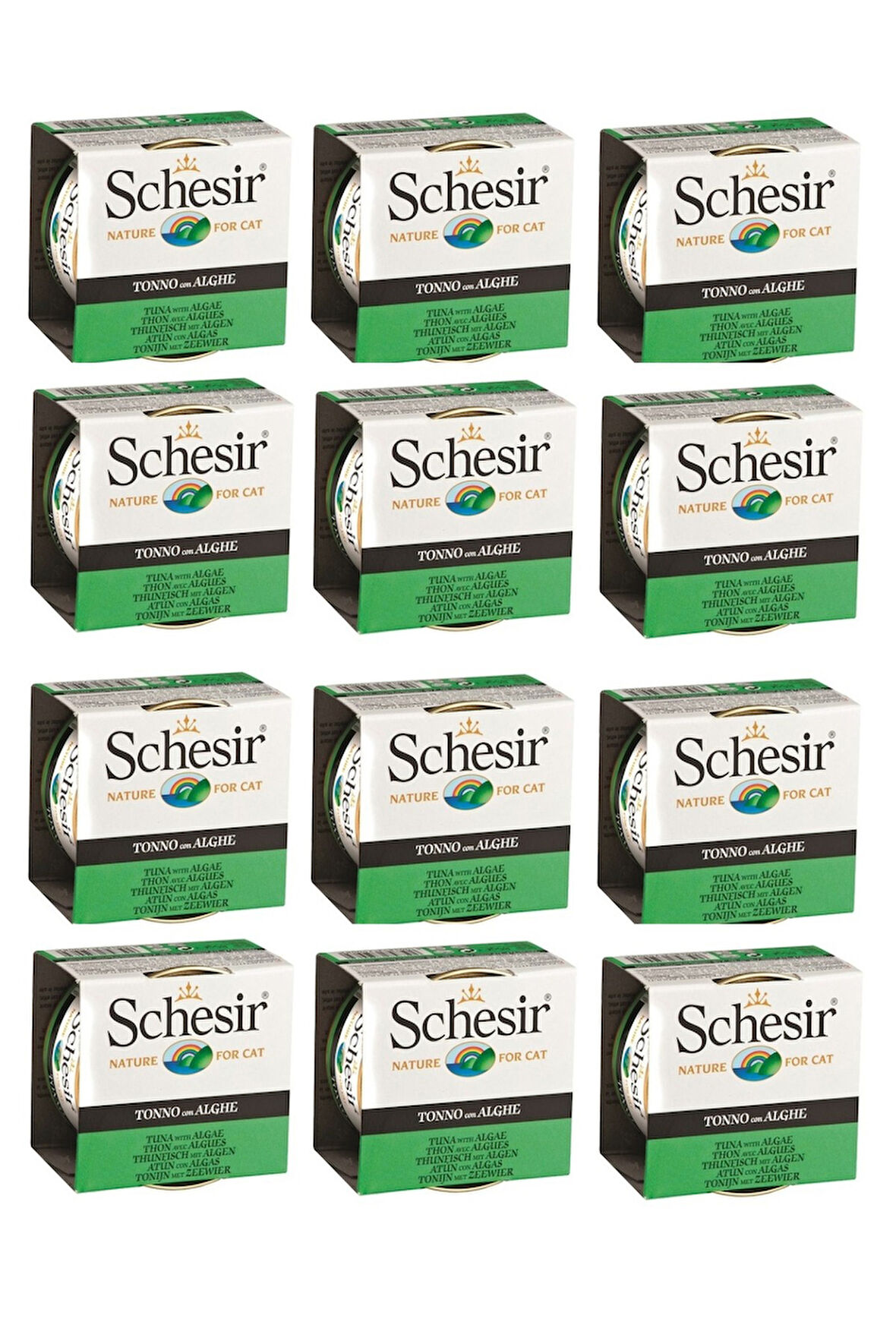 Schesir Ton ve Deniz Bitkili Kedi Konservesi 85 Gr. X 12 Adet