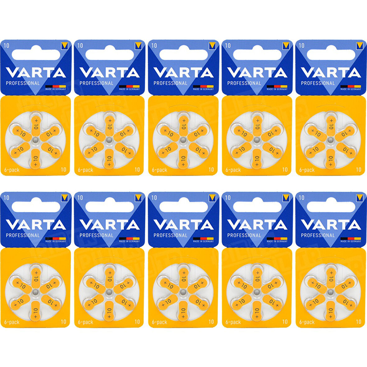 10 Numara Işitme Cihaz Pili 6X10 (60 Adet)