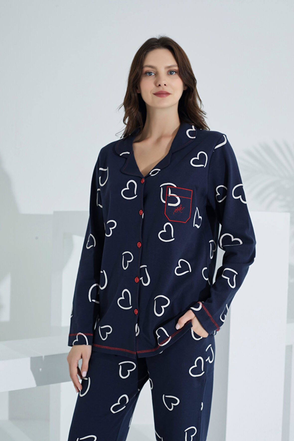 Etoile Pamuklu Kadın Pijama Takımı 98248 Siyah