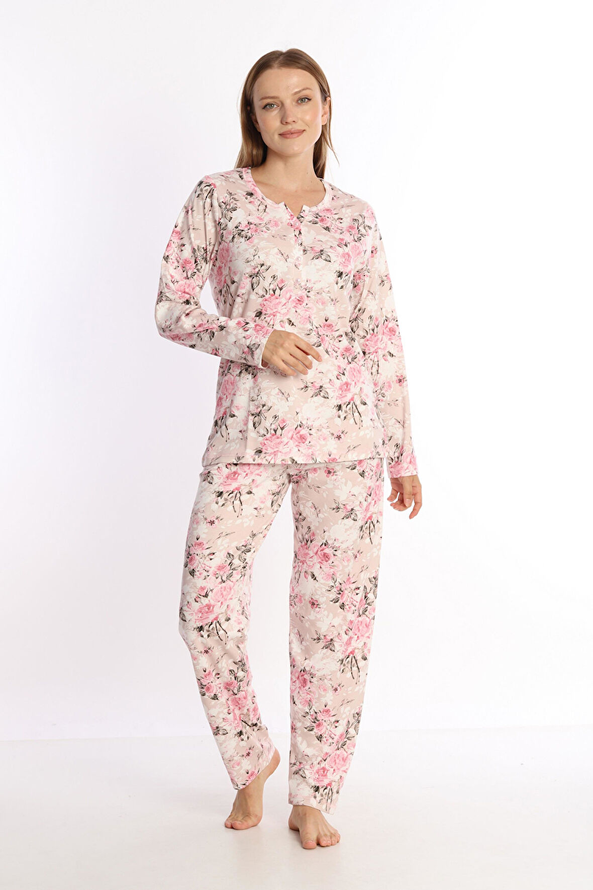 Etoile %100 Pamuk Uzun Kol Kadın Pijama Takımı