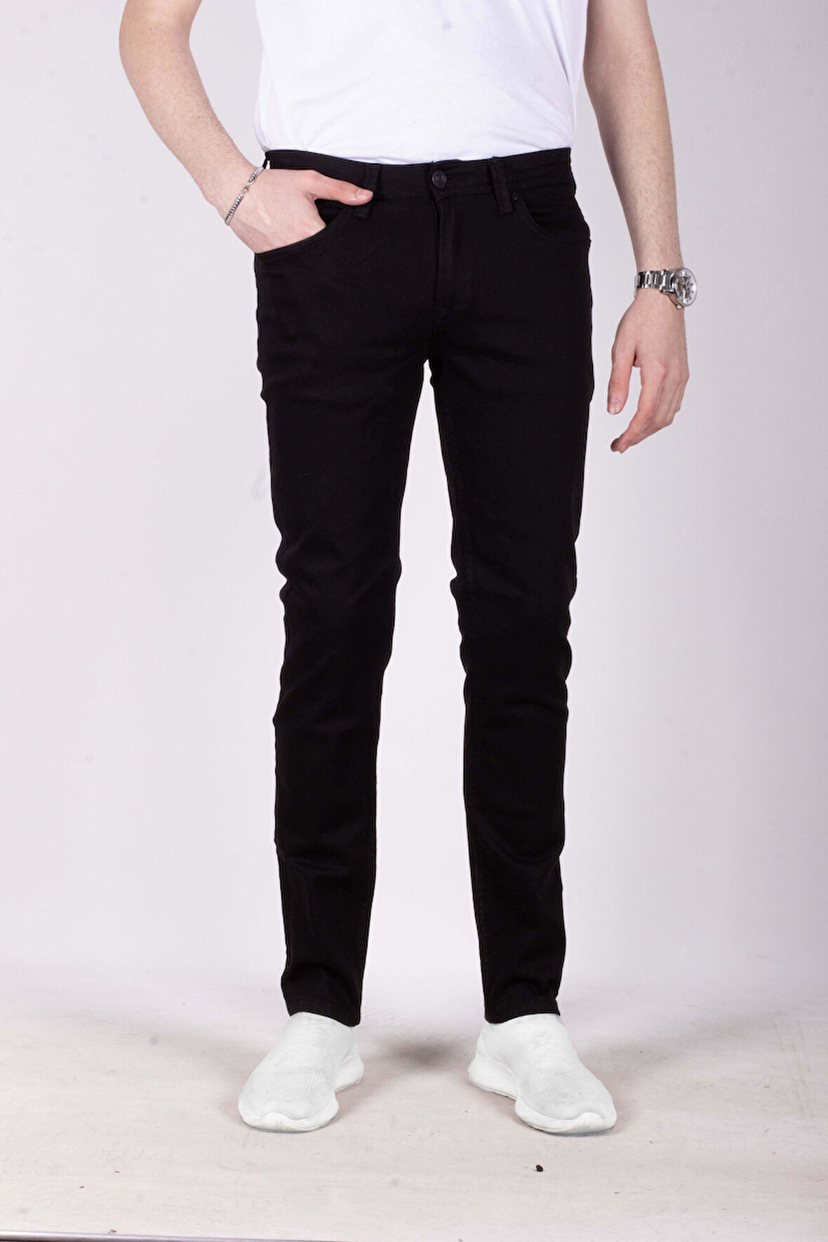 Erkek Kot Pantolon Slim Fit Koyu Mavi Düz Paça 5 Cepli Jean NCS JEANS 2228 6134