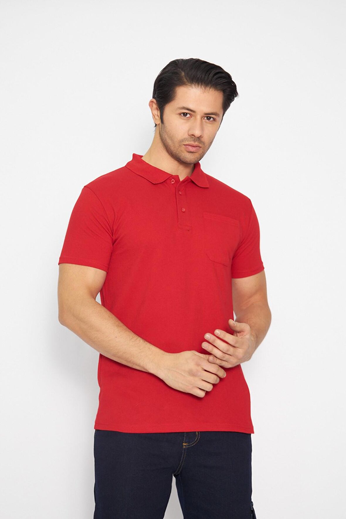 Orange Safety Kırmızı Kısa Kol Polo Yaka T-Shirt