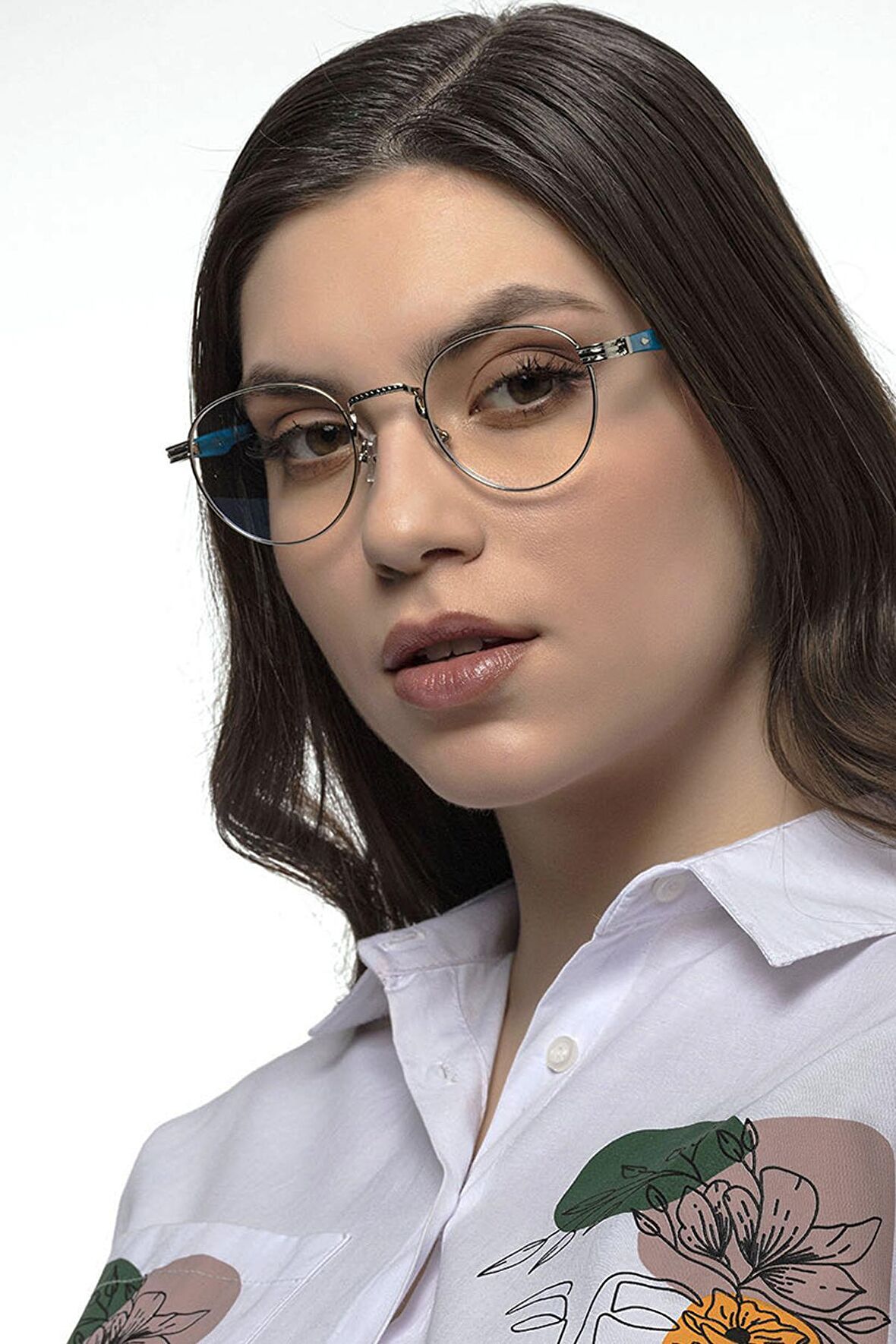 Nesta Gümüş Metal Çerçeveli Mavi Işık Koruyucu Ekran Gözlüğü