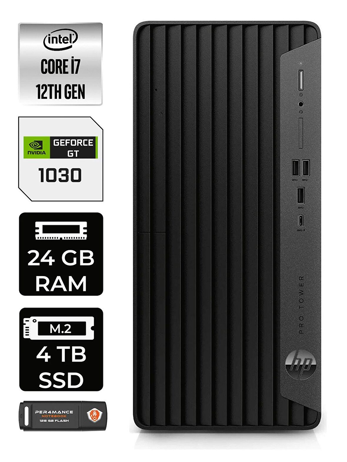LENOVO Neo 50T i7 13700 24GB RAM 4TB SSD RX550/4GB FDOS 12JD0008TR MASAÜSTÜ PC & PER4 BELLEK