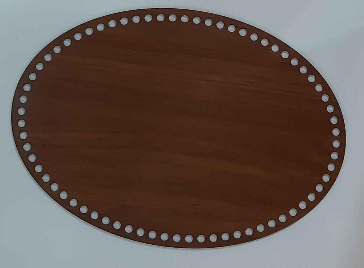 Ahşap 35x25 cm oval plaka