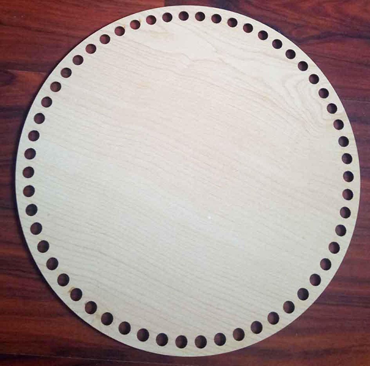 Ahşap 25 cm çapında plaka