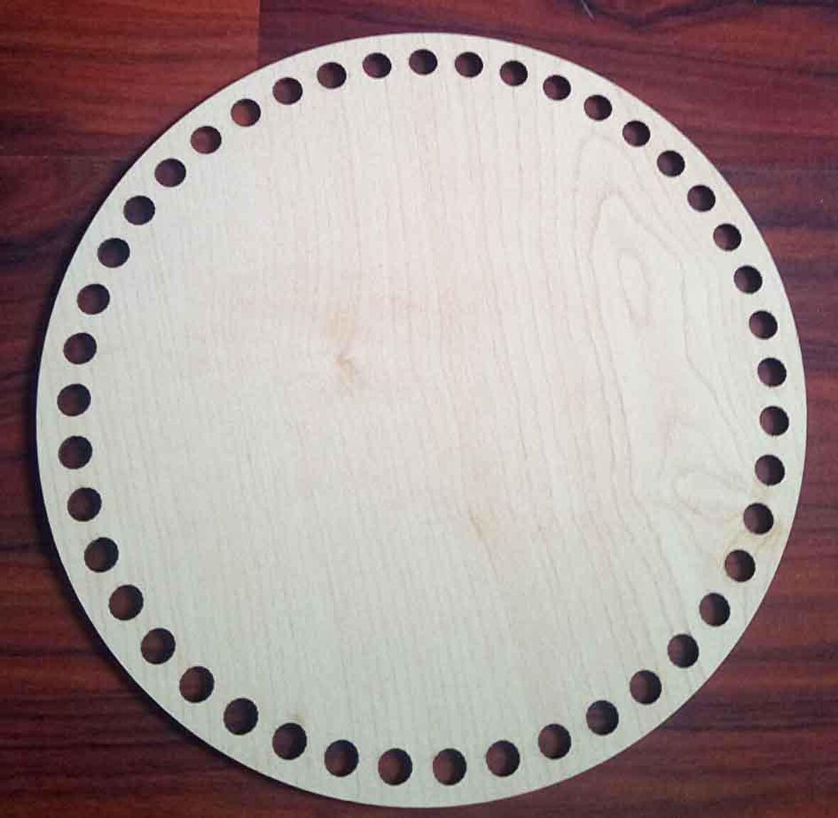 Ahşap 20 cm çapında plaka