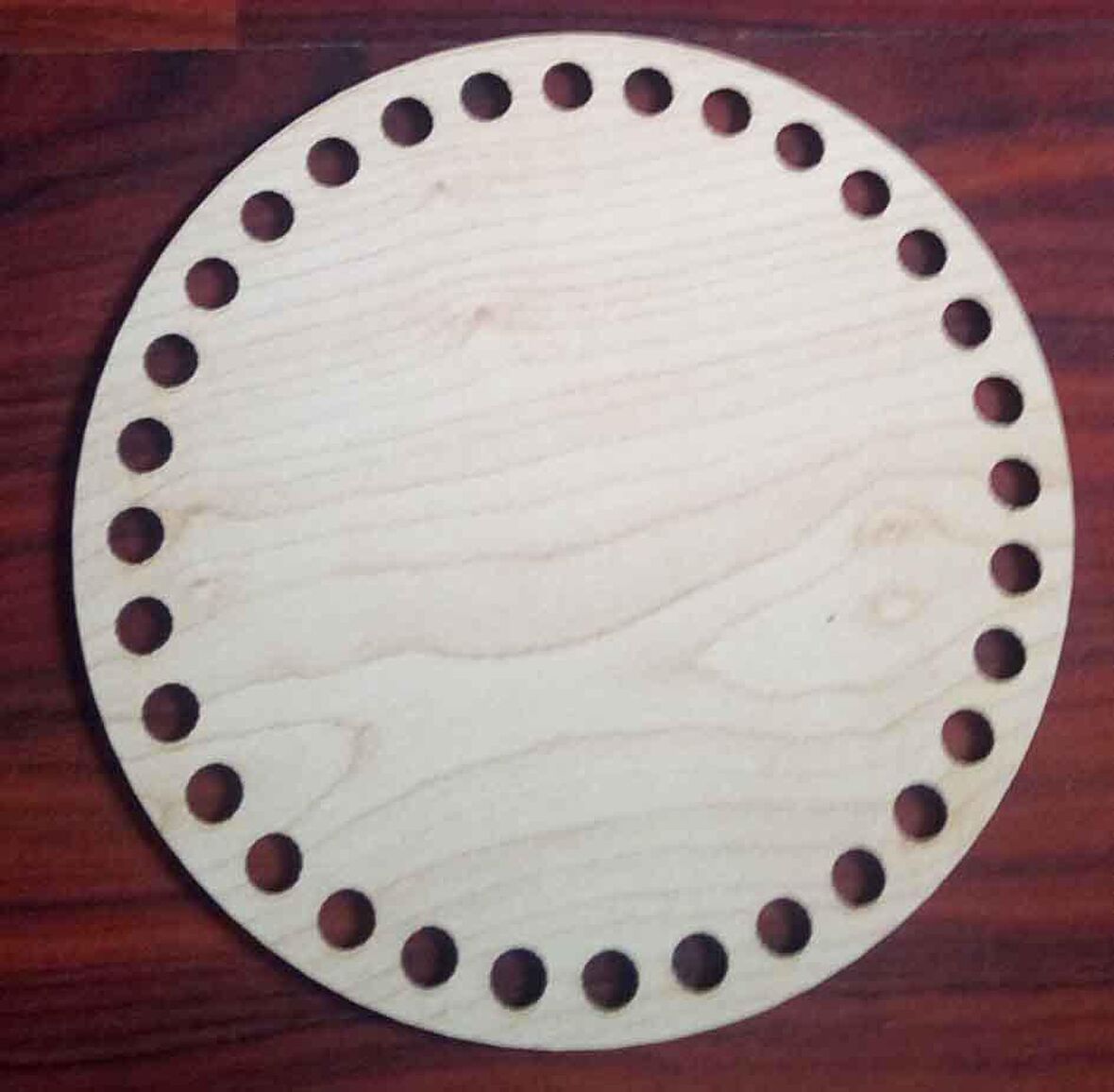 Ahşap 15 Cm Çapında Plaka