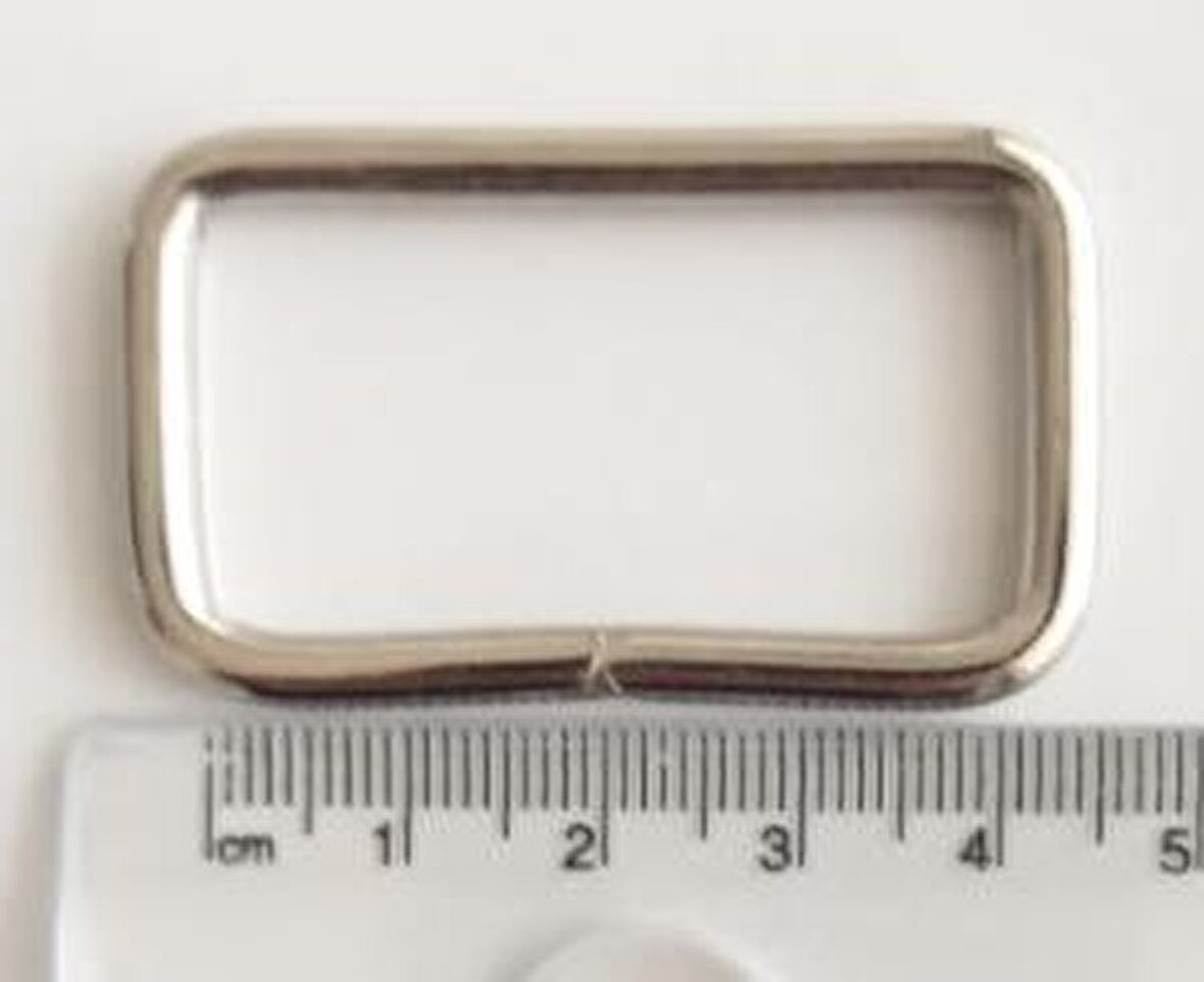 Dikdörtgen Halka 4 cm Gümüş