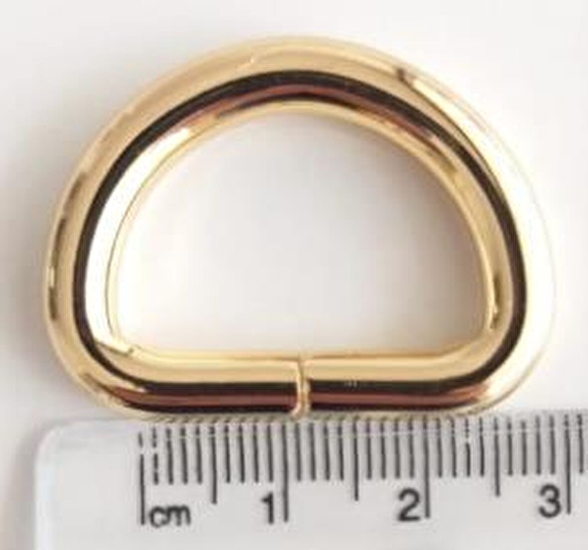 D Halka 2.5 cm Light Gold
