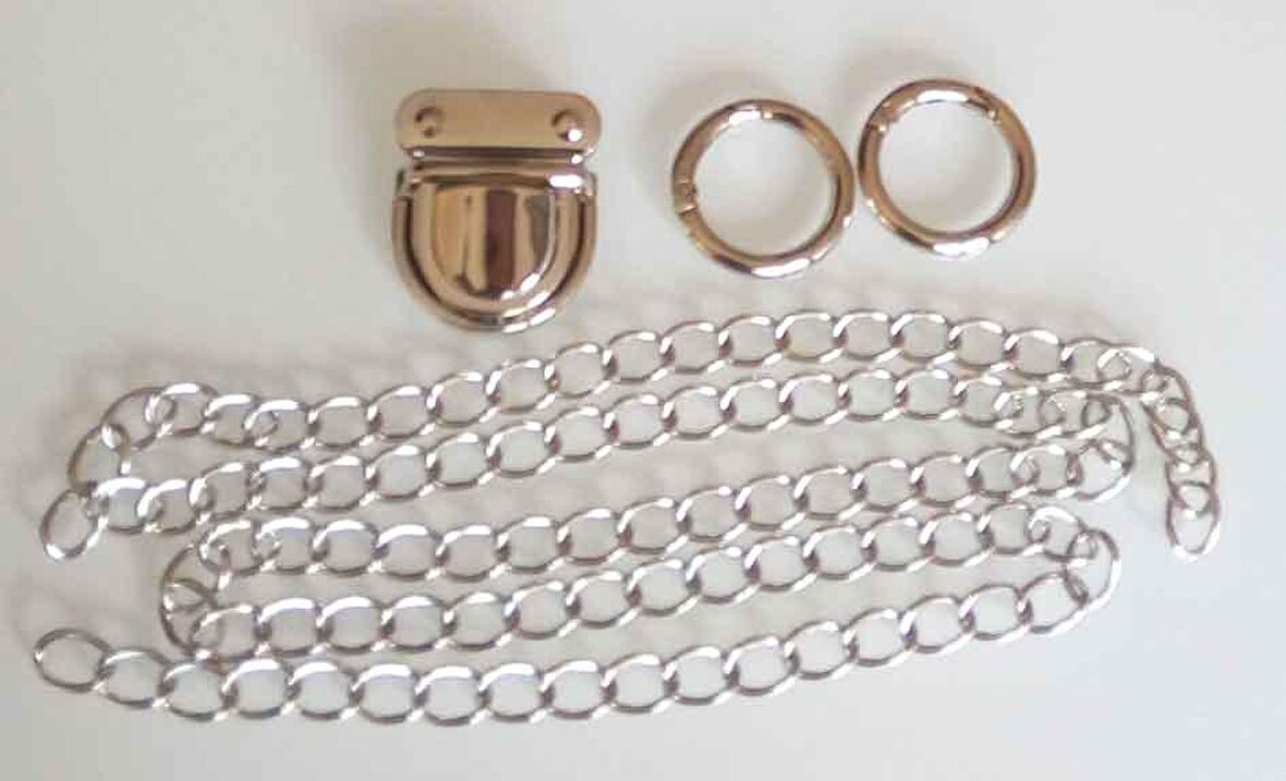 Gümüş renk zincir set