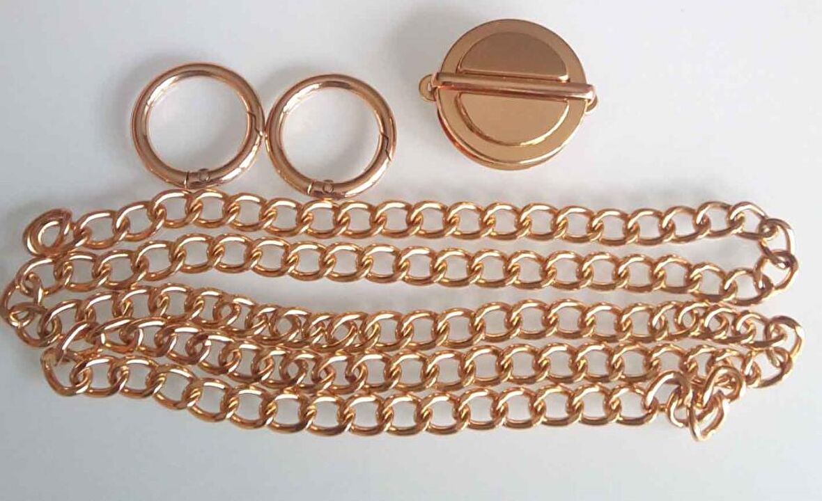 Light gold renk zincir set