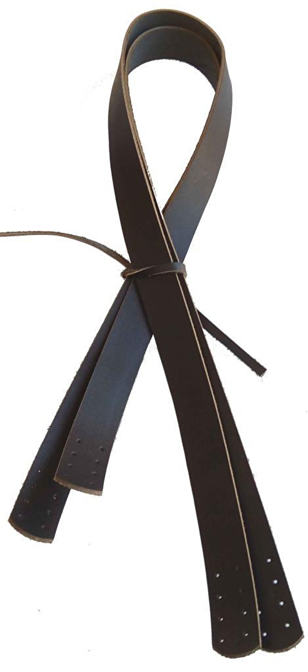 Siyah  renk gerçek deri 70x2.3 cm çift  sap