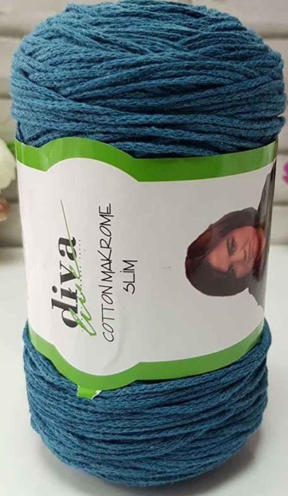 Diva pamuk makrome petrol renk  (ince)