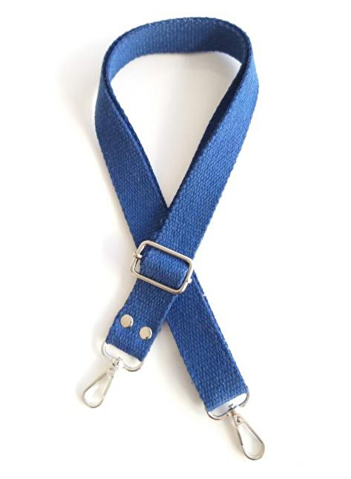 Mavi Pamuklu kolon ayarlamalı çanta sapı