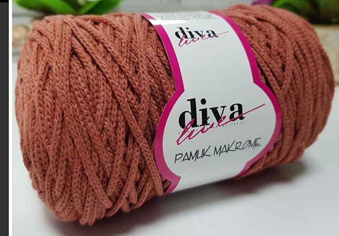Diva pamuk makrome  tarçın (kalın)