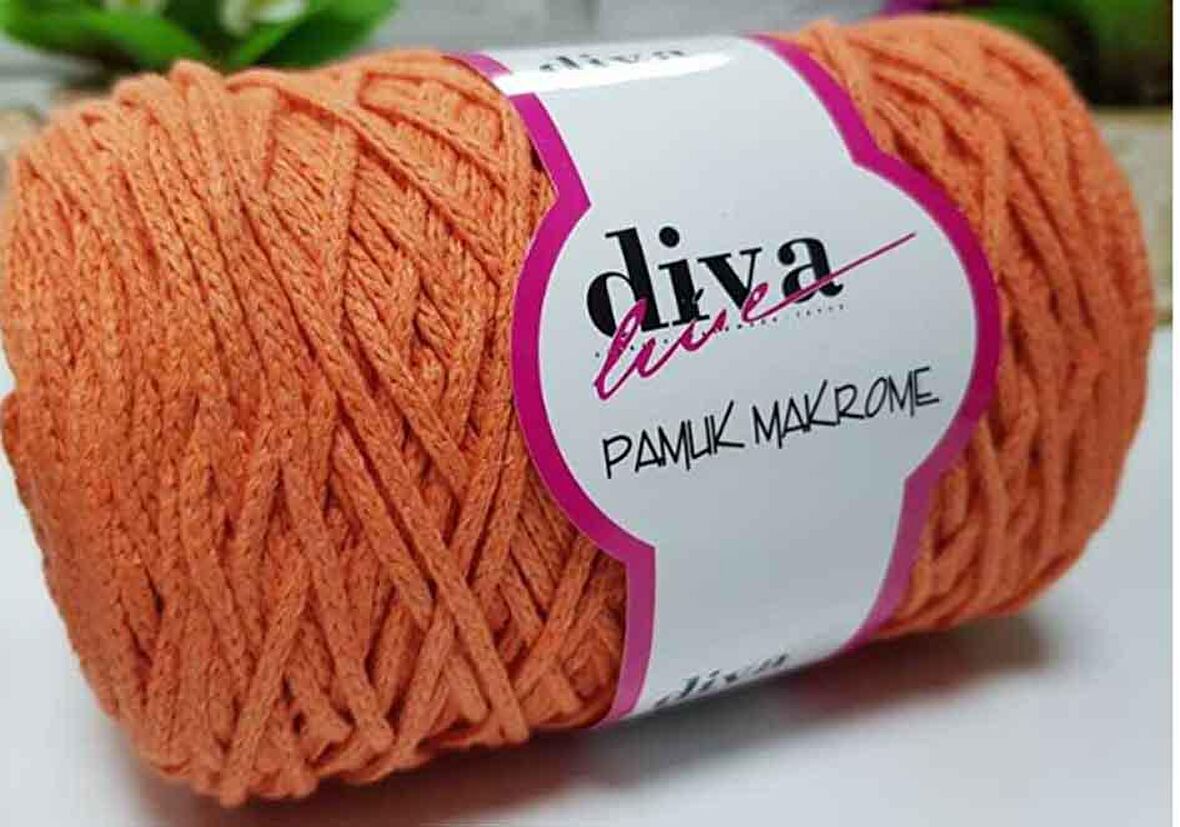 Diva pamuk makrome  turuncu (kalın)