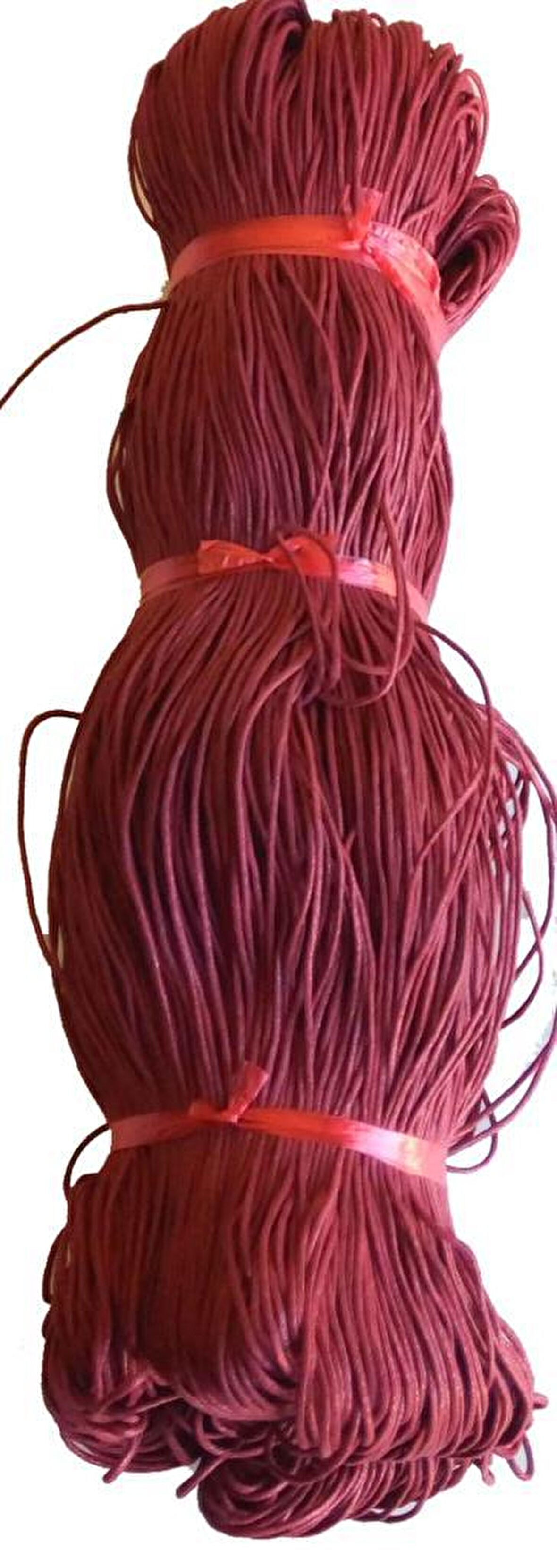 Bordo renk mumlu koton ip