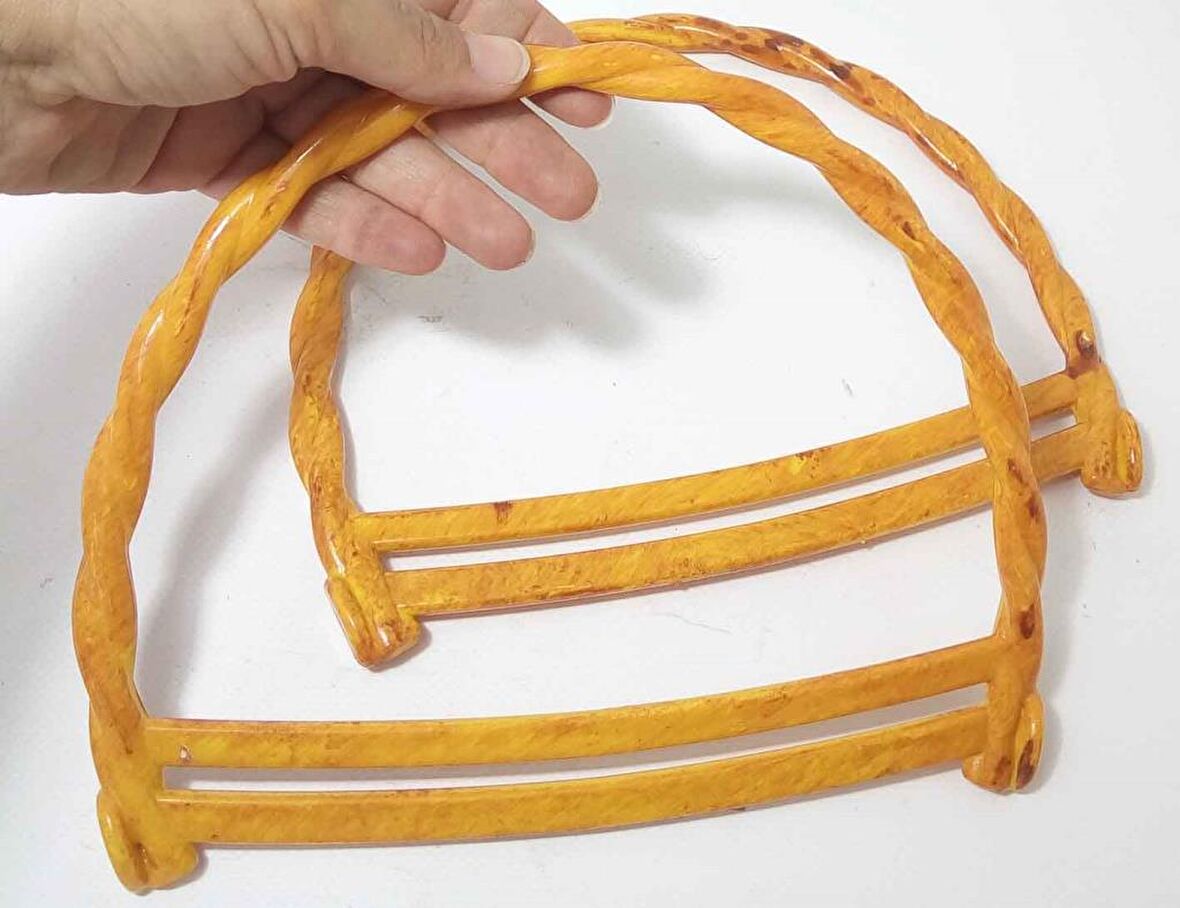 Bambu Görünümlü Plastik Çanta Sapı