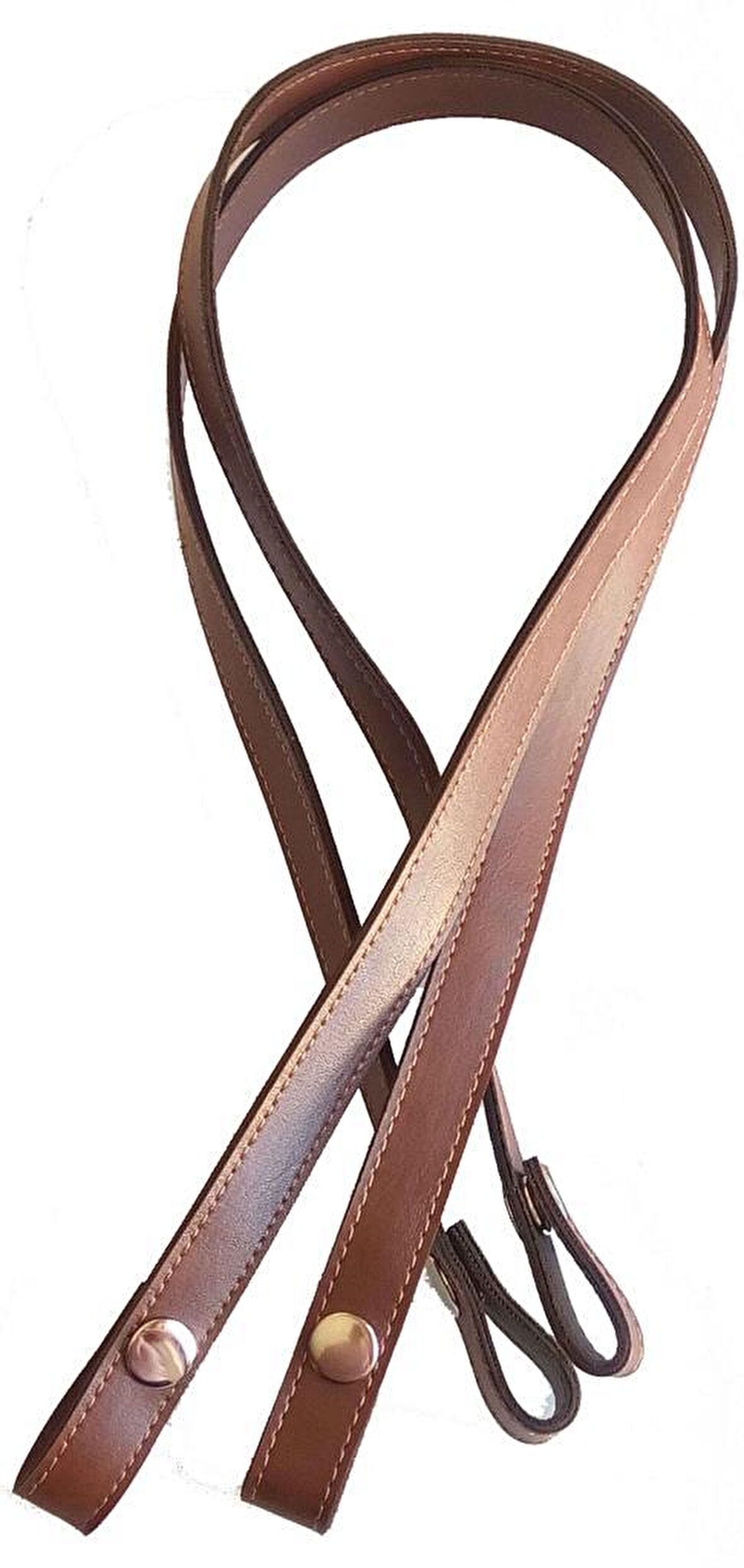 Taba renkli, çıtçıtlı çanta sapı