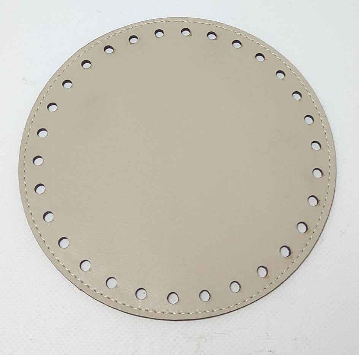 Açık vizon  renk 16 cm  yuvarlak taban plaka