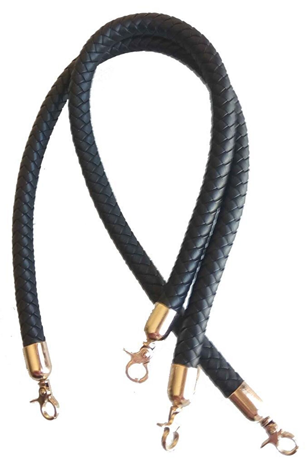 Örme çanta sapı, siyah renk