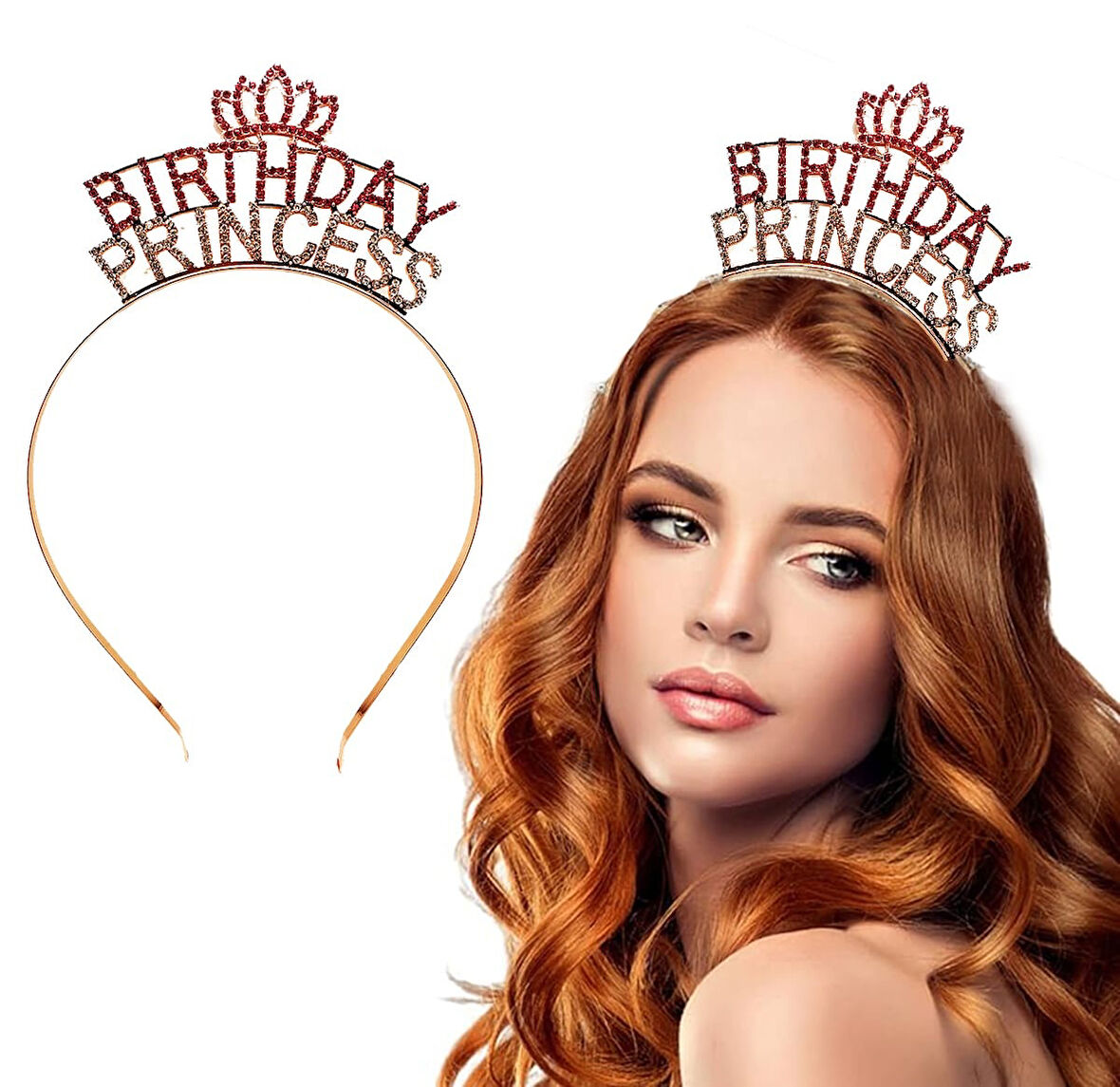 Birthday Princess Kristal Taç – Rose Gold Kaplama TdrTR