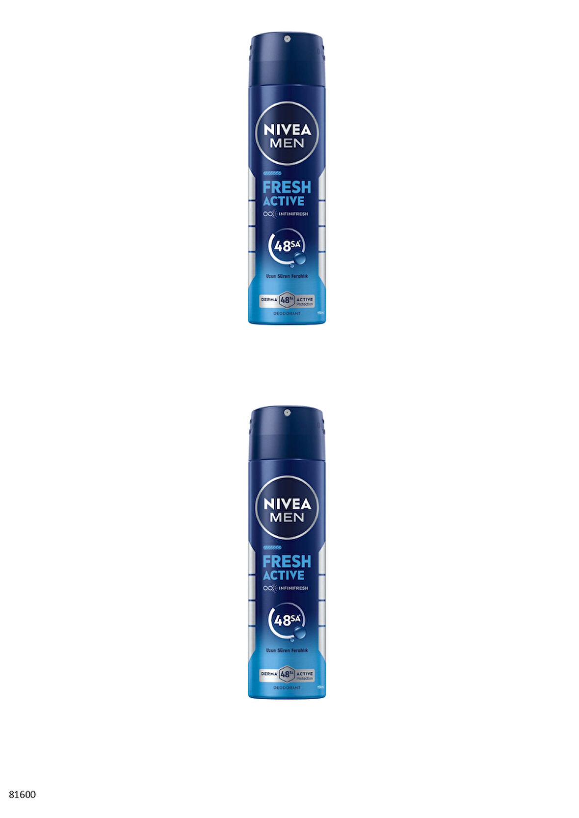 81600 NIVEA MEN Fresh Active Sprey 2 ADET