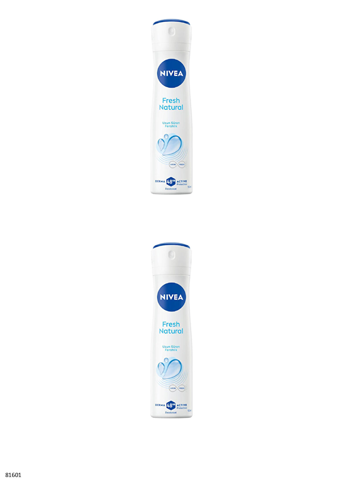 81601 NIVEA Fresh Natural Spray 2 ADET