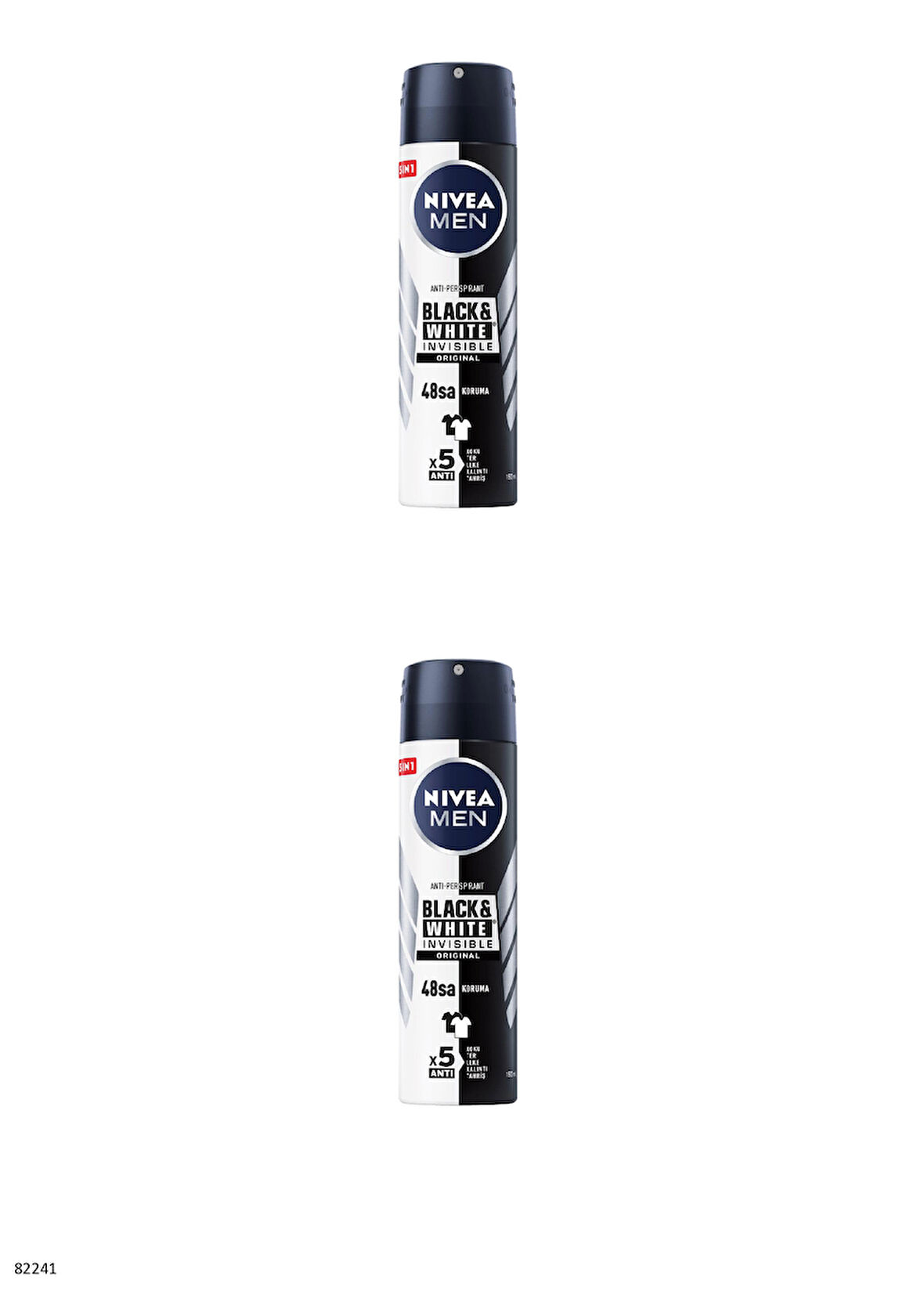 82241 NIVEA MEN BLACK & WHITE ORIGINAL SPREY 2 ADET