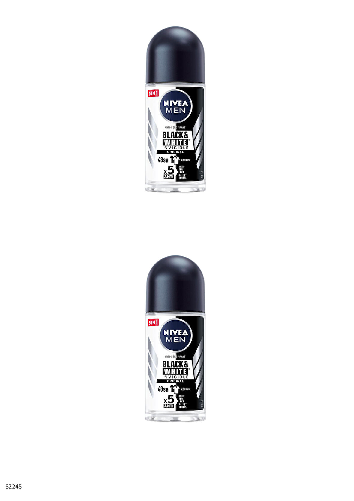 82245 NIVEA MEN BLACK & WHITE ORIGINAL ROLL-ON 2 ADET