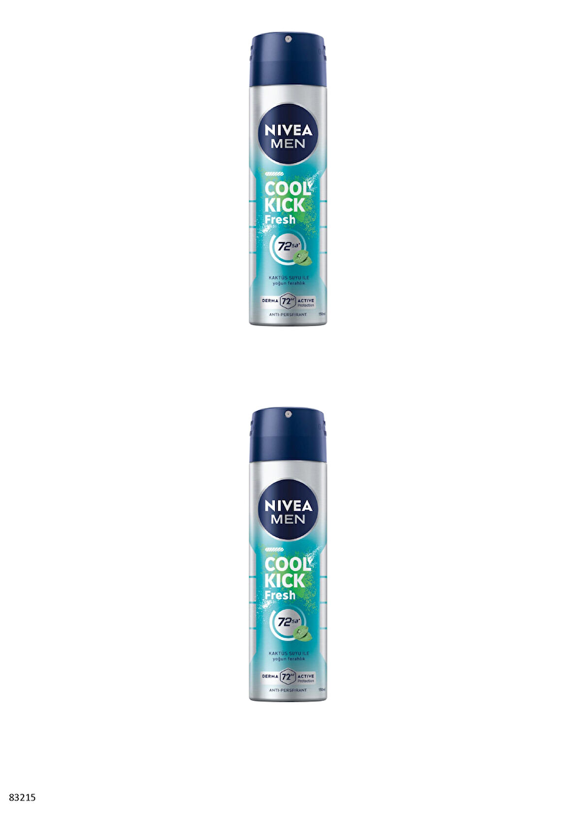 83215 NIVEA MEN COOL KICK FRESH SPREY 2 ADET