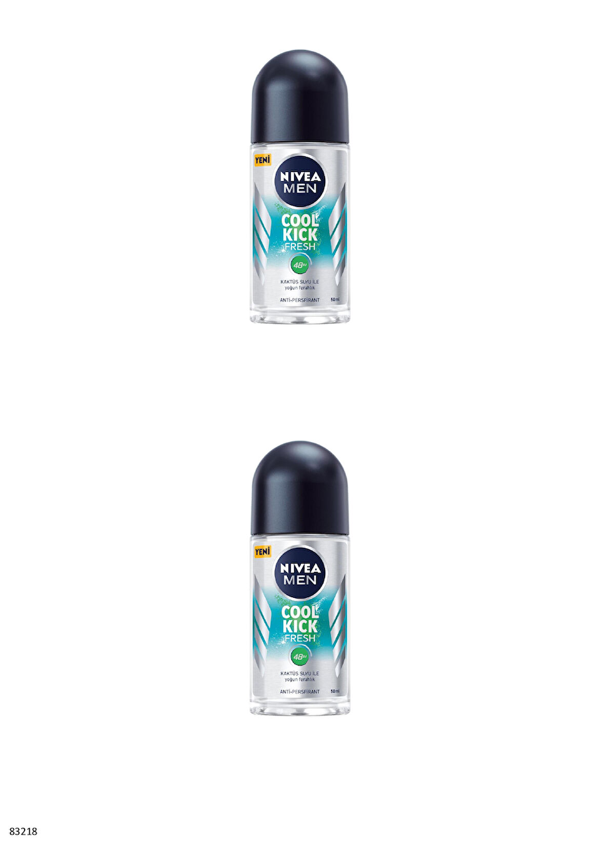 83218 NIVEA MEN COOL KICK FRESH ROLLON 2 ADET