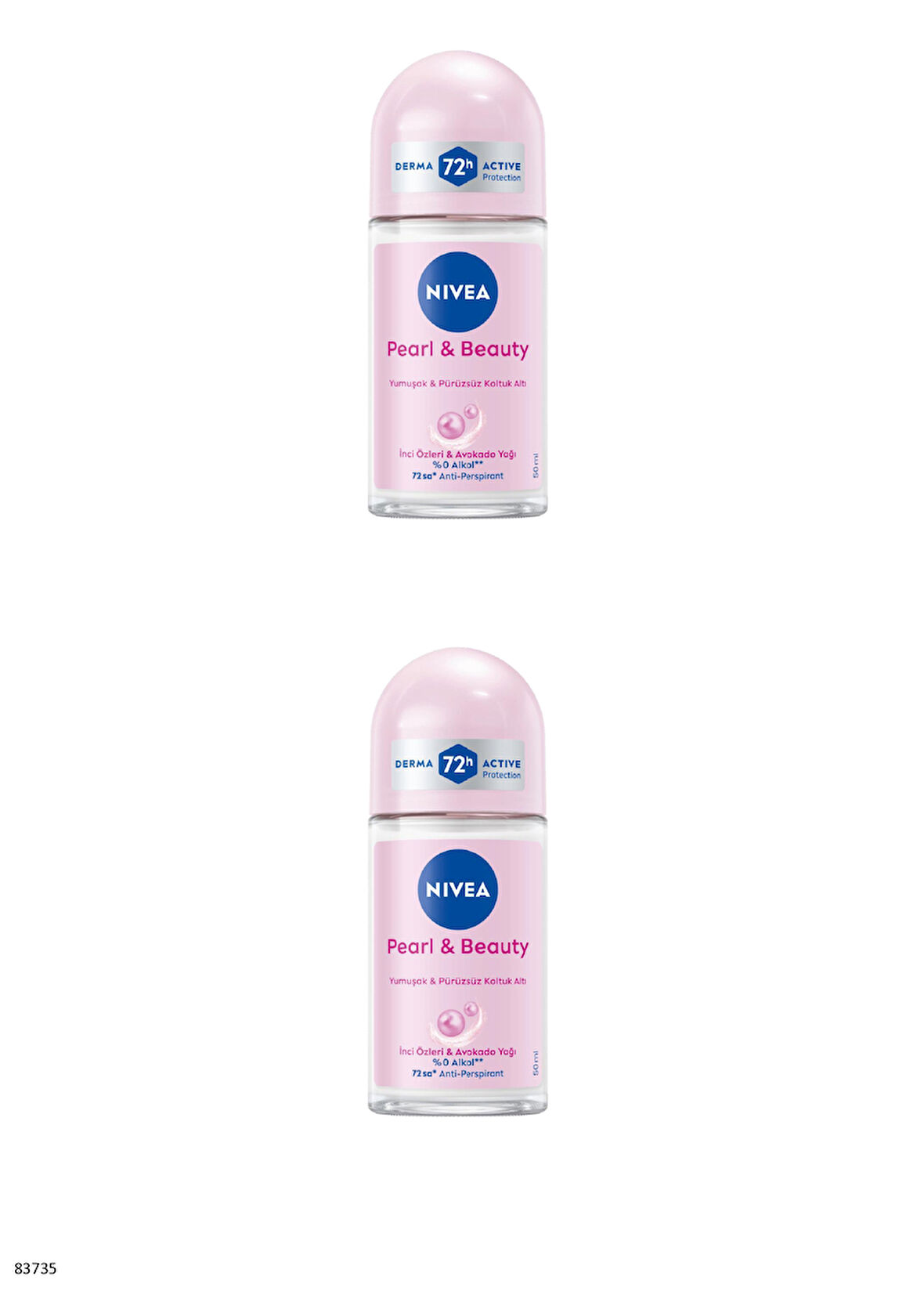 83735 NIVEA PEARL & BEAUTY ROLL-ON 2 ADET