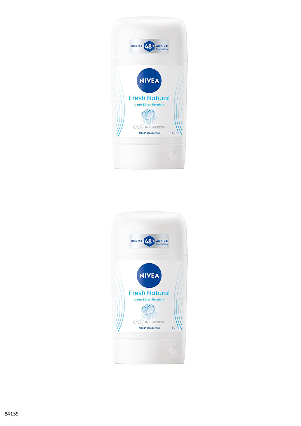 84159 NIVEA FRESH NATURAL STICK DEODORANT 2 ADET