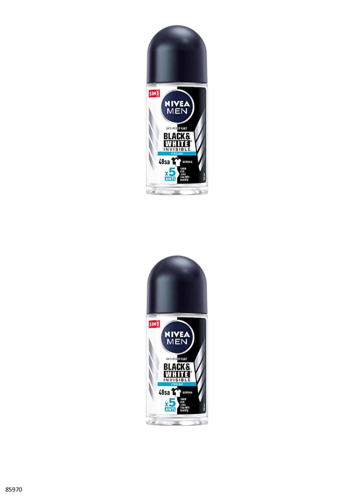 85970 NIVEA MEN BLACK & WHITE FRESH ROLL-ON 2 ADET