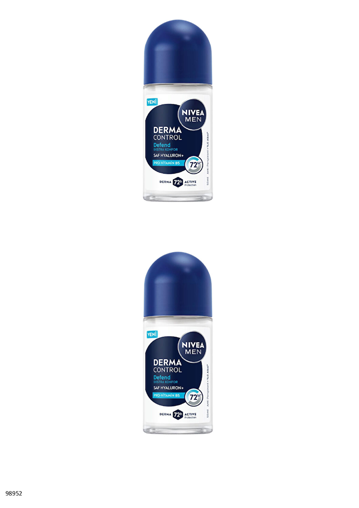 98952 Nivea Men Derma Control Defend Roll-On 2 ADET
