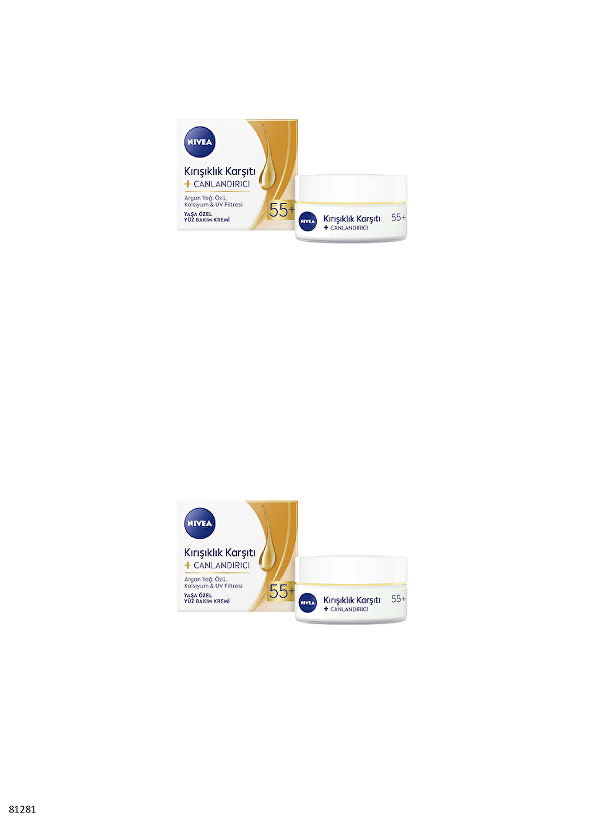 81281 NIVEA Kırışıklık Karşıtı+ Yenileyici 50+ 2 ADET
