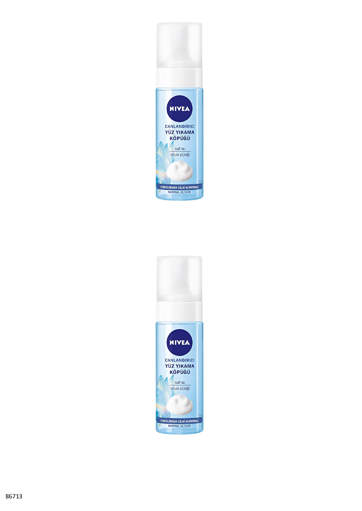 86713 NIVEA CANLANDIRICI YÜZ YIKAMA KÖPÜĞÜ NORMAL CİLTLER 2 ADET