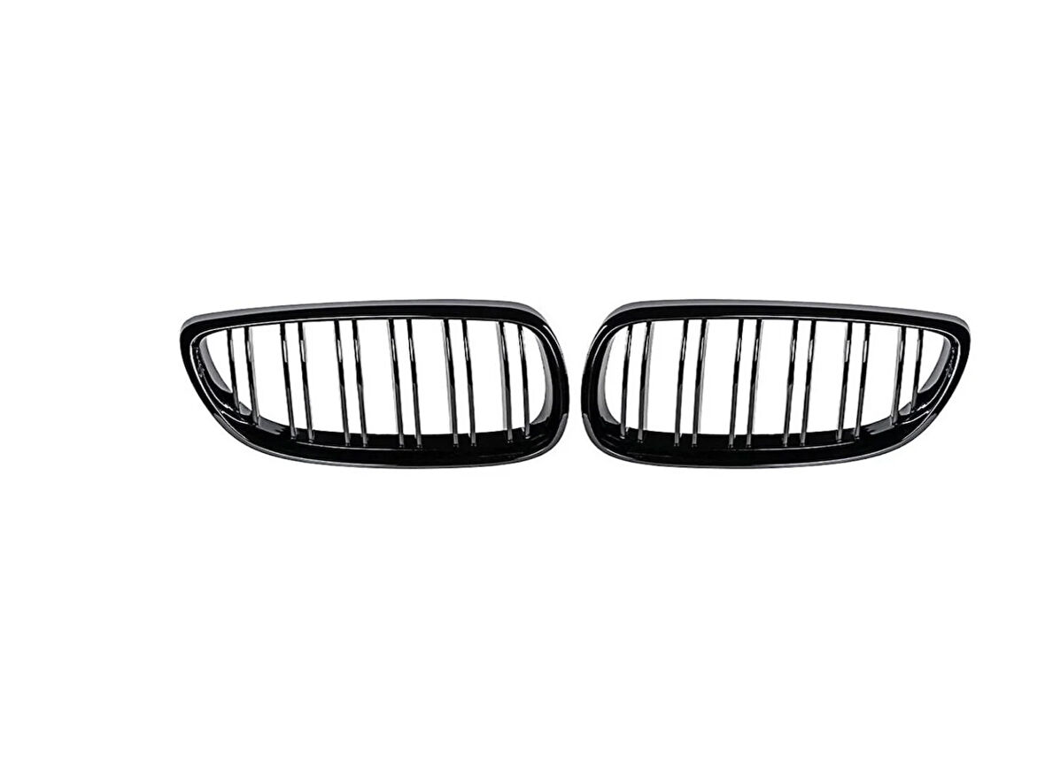 Bmw 3 Serisi E92 2006-2009 Uyumlu M3 Görünüm Panjur ( Çift Çizgi Böbrek ) Pıano Black