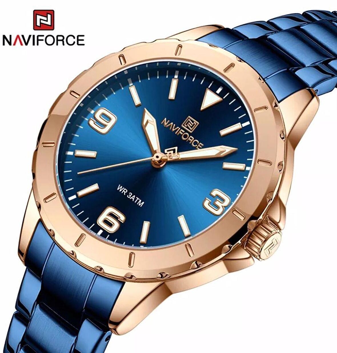 NAVİFORCE LACİVERT ROSEGOLD SPOR VE ŞIK KULLANIMA UYGUN KADIN KOL SAATİ