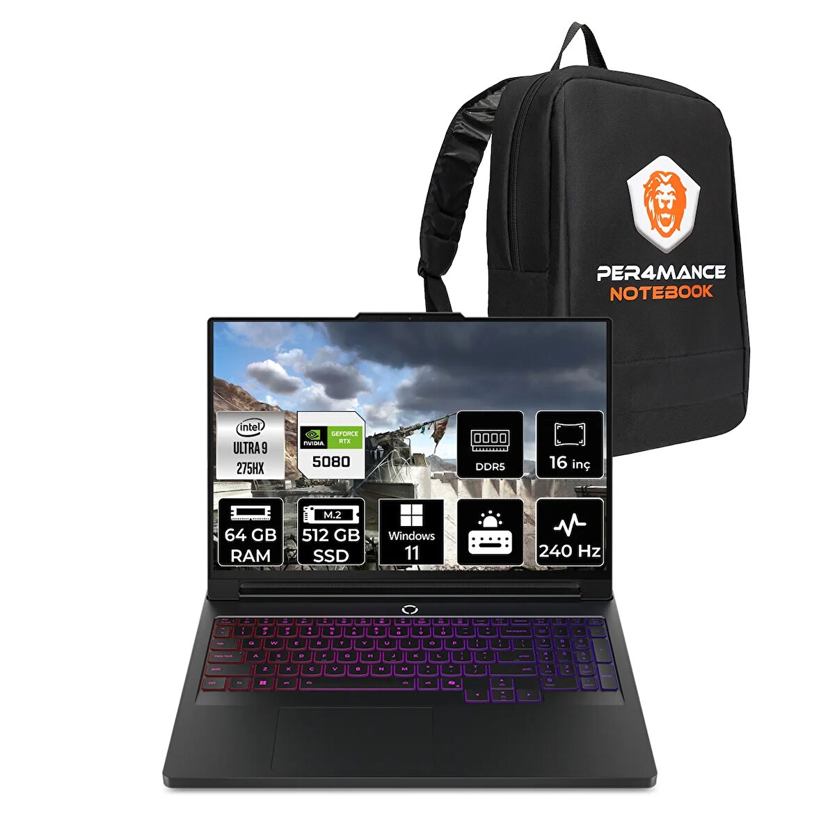 Lenovo Legion Pro 7 Ultra 9 275HX 64GB 512GB SSD RTX5080/16GB 175W 240Hz WQXGA OLED 16" W11H Laptop