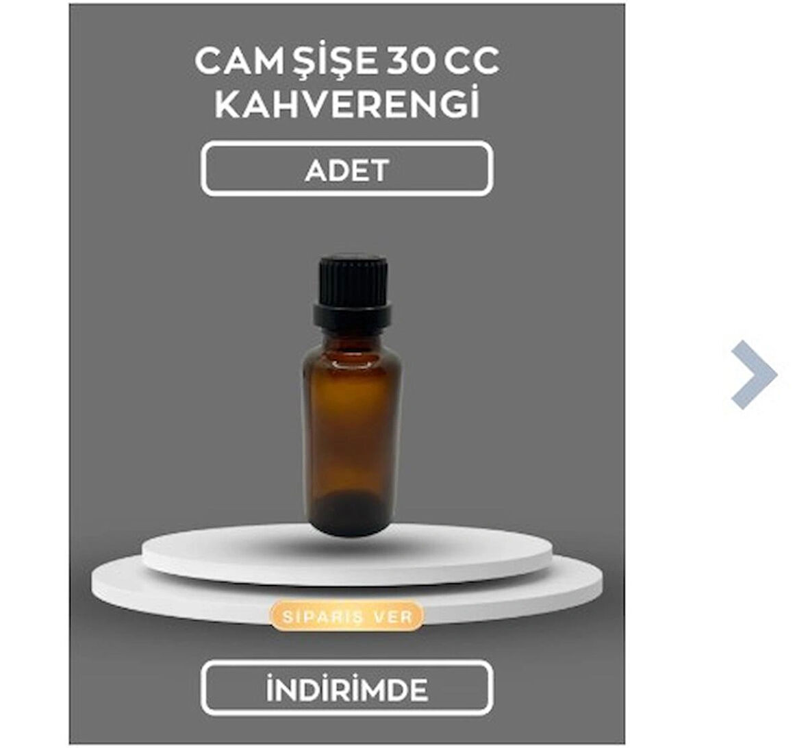 CAM ŞİŞE 30 CC (KAHVERENGİ) AMBER