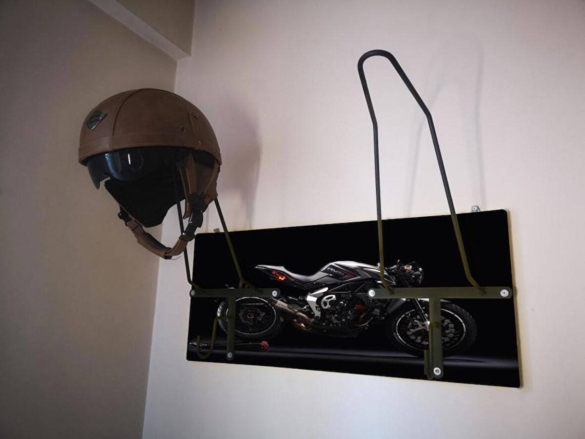 Motosiklet Kask Askısı, Motor Kask Askısı, Kask Askılığı AGUSTAX2V2