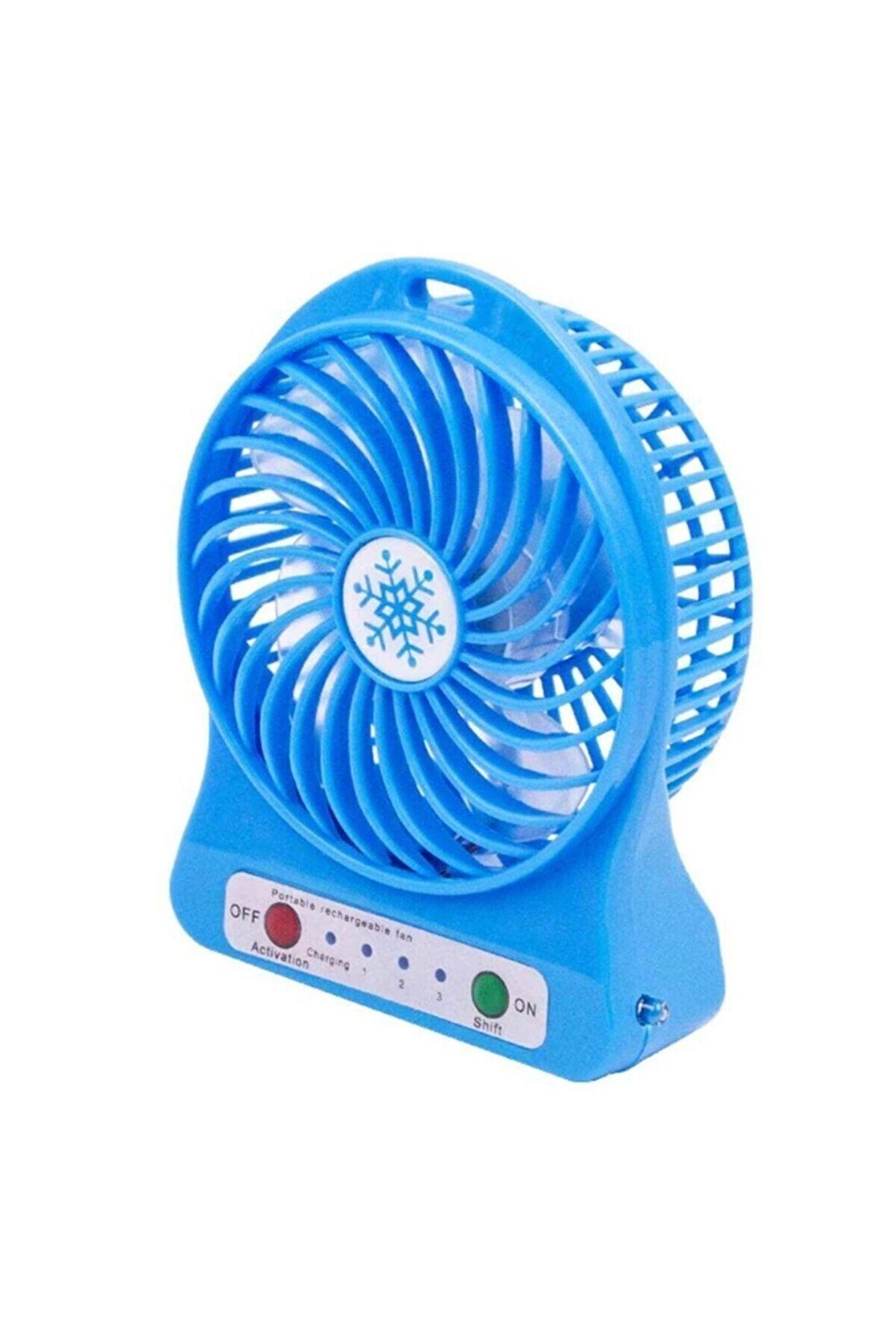 Masa Üstü Şarjlı Mini Vantilatör 3 Kademeli Usb Mini Fan Mavi